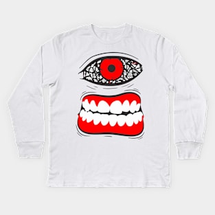 Crazy Face Kids Long Sleeve T-Shirt